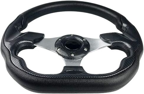 idain 12.5?/320mm Universal Racing Steering Wheel D-Shaped Flat Bottom Grip Vinyl Leather Aluminum Steering Wheel with Horn Button (Blue) in Saudi Arabia
