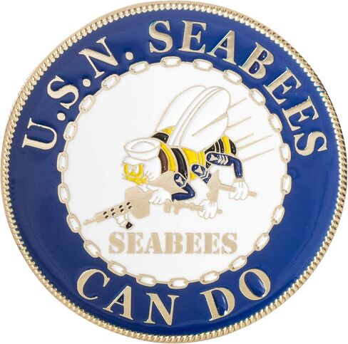 United States Navy USN Seabees Can Do Challenge Coin in Saudi Arabia