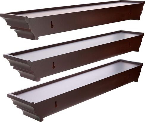 Kiera Grace Contemporary Floating-Shelves, 24-Inch, Espresso in Saudi Arabia
