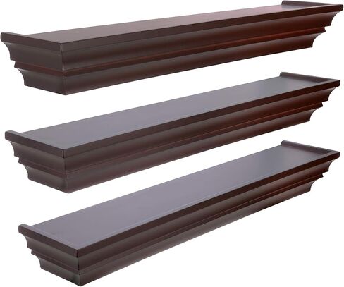 Kiera Grace Contemporary Floating-Shelves, 24-Inch, Espresso in Saudi Arabia