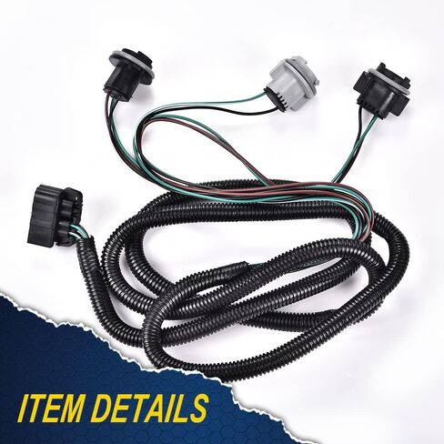 PIT66 Right Tail Light Lamp Wiring Harness, Compatible with 07-14 Chevy Silverado/08-14 GMC Sierra in Saudi Arabia