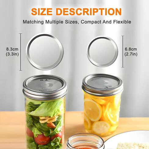 Yinuoday Mason Jar Vacuum Sealer Electric Vacuum Sealing Machine Compatible with Wide and Regular Mouth Lid Auto- Stop Jar Vacuum Sealer with Opener 5 Pairs of Lids for Food Storage in Kuwait