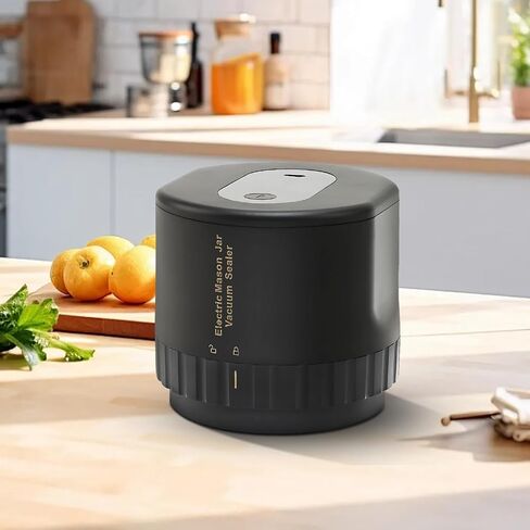 Yinuoday Mason Jar Vacuum Sealer Electric Vacuum Sealing Machine Compatible with Wide and Regular Mouth Lid Auto- Stop Jar Vacuum Sealer with Opener 5 Pairs of Lids for Food Storage in Kuwait