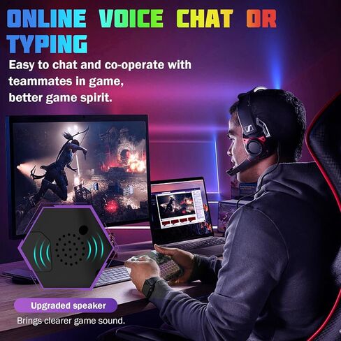 TiMOVO RGB Backlight Keyboard for PS5 Edge Controller, Wireless Bluetooth Keypad Chatpad for PS5 Dualsense Edge Controller, Mini PS5 Edge Keyboard with Built-in Speaker & 3.5mm Audio Jack, Black in Saudi Arabia