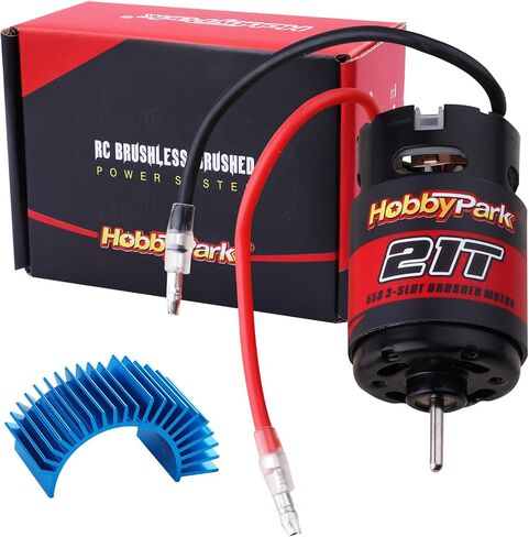 HobbyPark 35T Motor 550 Brushed Electric Engine w/Heatsink for 1/10 RC Crawler Cars Traxxas TRX4 TRX6 Axial SCX10 Redcat Gen7 Gen8 RC4WD in Saudi Arabia