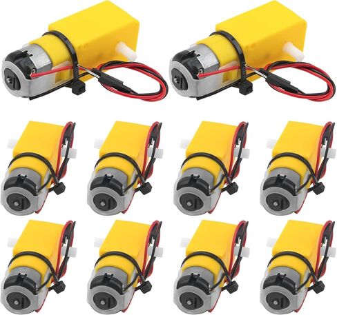 10Pcs Vgoohobby TT DC Gearbox Motor Dual Shaft 3-8V Gear Motors 200RPM Ratio 1:48 Shaft Motor with 2.54mm Wire for Arduino DIY Car Robot Toys in Saudi Arabia