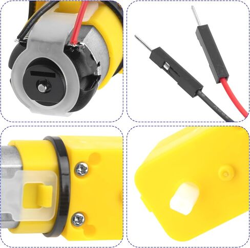 10Pcs Vgoohobby TT DC Gearbox Motor Dual Shaft 3-8V Gear Motors 200RPM Ratio 1:48 Shaft Motor with 2.54mm Wire for Arduino DIY Car Robot Toys in Saudi Arabia