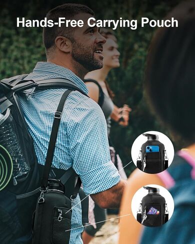 Trebo 40oz Water Bottle Insulated with Handle, Stainless Steel Metal Large Jug,Travel Flask with Straw Spout Lid,Mug Tumbler Cup with Carry Pouch,Keep Cold Hot, Indigo Black in Saudi Arabia
