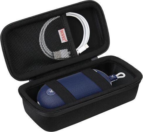 حقيبة حمل BOVKE متوافقة مع Blue Tees Golf Player Go Compact GPS ومكبر صوت بلوتوث ومكبر صوت محمول بنظام تحديد المواقع العالمي المسموع، وجيب شبكي لكابلات الشحن، أسود in Saudi Arabia