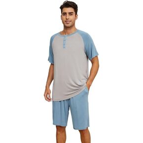 Vulcanodon Mens Pajama Set, Lightweight Sleepwear for Men