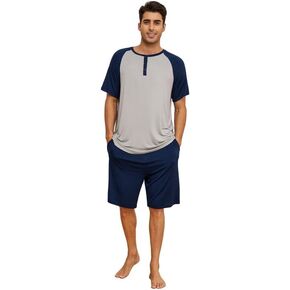 Vulcanodon Mens Pajama Set, Lightweight Sleepwear for Men