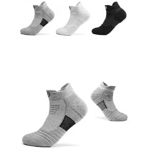 Men athletic running cotton plain color super elite, terry ankle sports socks