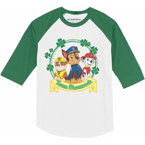Paw Patrol Girls Boys St Patricks Day Shirt Team Shamrock Toddler Kids T-Shirt