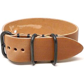 DaLuca MADE IN USA Shell Cordovan 1 Piece Military Watch Strap (PVD Buckle) 18mm 20mm 22mm 24mm 26mm