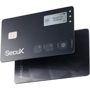 SecuX Shield Bio Crypto Hardware Wallet - Secure Biometric Authentication, Cold Storage Card for NFT, Bitcoin, Ethereum, Cardano, ERC20, BEP20, and More