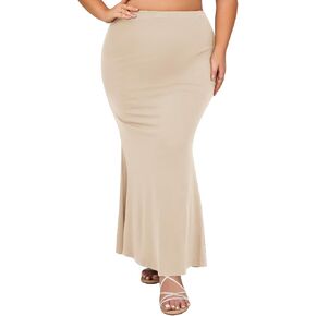 ZOMVA 2024 Plus Size 0X-5X Maxi Skirt 2/3 Pack Mermaid Bodycon Pull On High Waist Casual Elegant in Kuwait