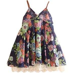 Mud Kingdom Floral Girls Party High Low Boho Dress Midi Length Sleeveless Vintage Beach Holiday in Kuwait