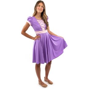 Little Adventures Rapunzel Twirl Princess Dress-Up Costume for Adult Women - Machine Washable Cosplay Dresses