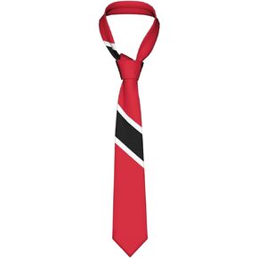 Trinidad And Tobago Flag Striped Necktie Men'S Neck Ties Mens Party Business Neckties Soft Skil Tie