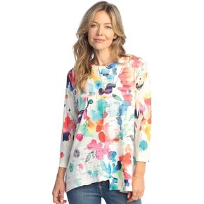 Jess & Jane Women's Felicity Double Knit Contrast Top
