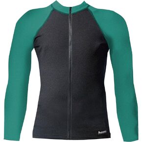 Aeroskin Raglan Long Sleeve Shirt with Color Accents, Fuzzy Collar and Front Zip