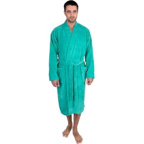 TowelSelections Men's Robe, Fleece Cotton, Terry-Lined Water Absorbent Bathrobe