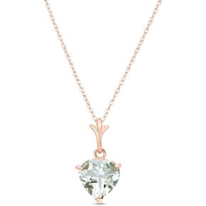 14k Solid YELLOW ROSE WHITE Gold Pendant Necklace Brilliant Cut Heart Shaped Genuine Gemstone Grade AA/AAA NATURAL 14-24 inches
