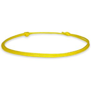 Thin Yellow Cord Bracelet for Men Women Teen Unisex Adult - Waterproof Nylon Surfer String Friendship Bracelets Summer Beach Accessories