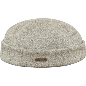 Sterkowski Docker Cap | Genuine Scottish Harris Tweed Beanie for Men and Women | Warm Traditional Pure Wool Skull Cap