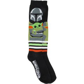 Star Wars The Mandalorian Baby Yoda Buddies Knee High Juniors Womens Socks Black