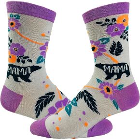Crazy Dog T-Shirts Womens Mama Bear Socks Funny Mothers Day Footwear