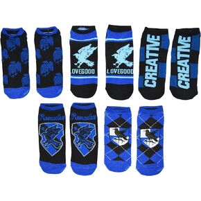 Harry Potter 5 Pack No Show Ankle Socks (Ravenclaw)