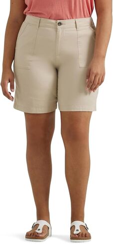 Lee Women's Plus Size Ultra Lux Comfort with Flex-to-go Utility Bermuda Short in Saudi Arabia