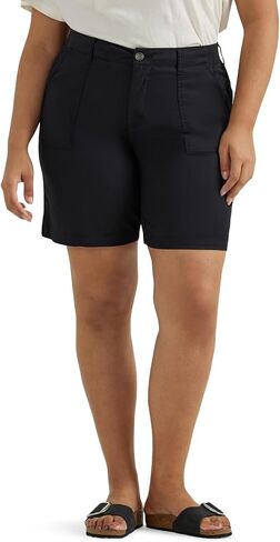 Lee Women's Plus Size Ultra Lux Comfort with Flex-to-go Utility Bermuda Short in Saudi Arabia
