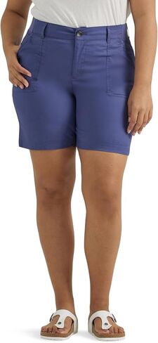 Lee Women's Plus Size Ultra Lux Comfort with Flex-to-go Utility Bermuda Short in Saudi Arabia