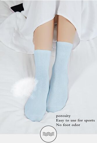 IRRIDF Pack of 5 Compressed Ankle Sports Socks,5-color Middle Cut Socks for Men & Women Running Travel in Saudi Arabia