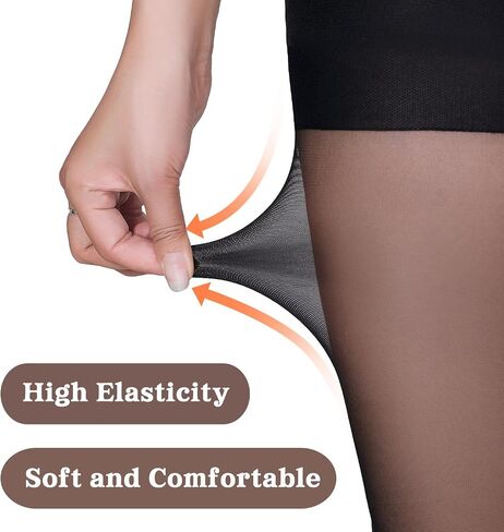 2 Pairs Toeless Pantyhose For Women, 20D Sheer Tights Open Toe Stockings with Control Top in Saudi Arabia