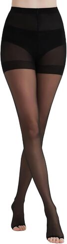 2 Pairs Toeless Pantyhose For Women, 20D Sheer Tights Open Toe Stockings with Control Top in Saudi Arabia