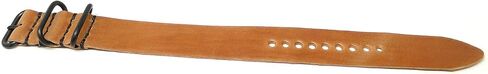 DaLuca MADE IN USA Shell Cordovan 1 Piece Military Watch Strap (PVD Buckle) 18mm 20mm 22mm 24mm 26mm in Saudi Arabia