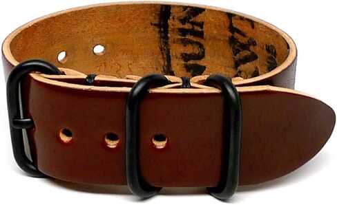 DaLuca MADE IN USA Shell Cordovan 1 Piece Military Watch Strap (PVD Buckle) 18mm 20mm 22mm 24mm 26mm in Saudi Arabia