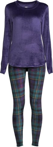 Cuddl Duds ClimateRight Women's Velour Base Layer Top and Leggings Thermal Set, 2-Piece in Saudi Arabia