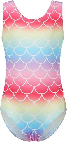 Little Girls Mermaid Rainbow Ballet Dance Outfits - Gymnastics Leotard Tutu Dress Dance Costume for Kids 3-12 Years in Kuwait