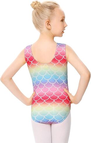 Little Girls Mermaid Rainbow Ballet Dance Outfits - Gymnastics Leotard Tutu Dress Dance Costume for Kids 3-12 Years in Kuwait