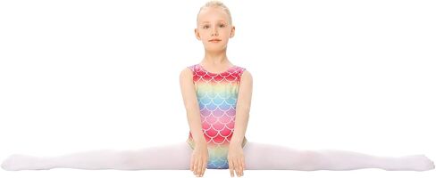Little Girls Mermaid Rainbow Ballet Dance Outfits - Gymnastics Leotard Tutu Dress Dance Costume for Kids 3-12 Years in Kuwait