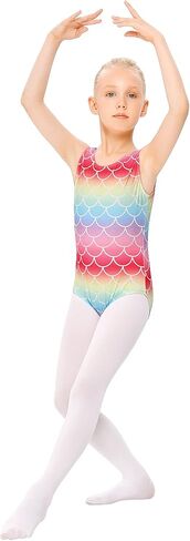 Little Girls Mermaid Rainbow Ballet Dance Outfits - Gymnastics Leotard Tutu Dress Dance Costume for Kids 3-12 Years in Kuwait