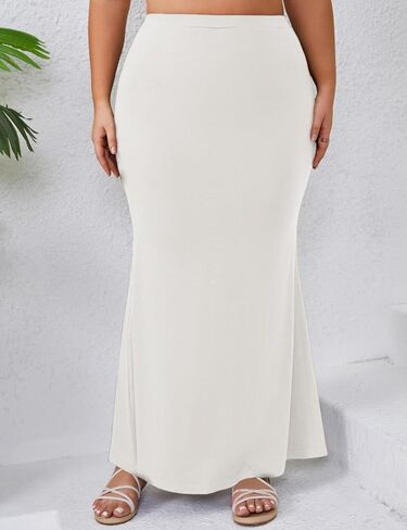 ZOMVA 2024 تنورة طويلة مقاس كبير 0X-5X 2/3 حزمة حورية البحر Bodycon سحب على الخصر العالي أنيقة غير رسمية in Saudi Arabia