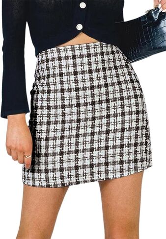 تنورة SOFIA'S Choice للسيدات منقوشة صغيرة من التويد بخصر عالٍ، تنانير ضيقة in Kuwait