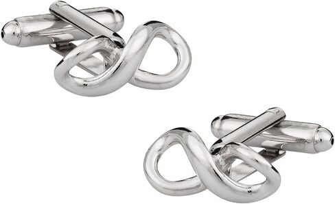Infinity Cuff Links Forever Love Valentines Cufflinks in Silver for Husband Boyfriend with Travel Presentation Gift Box in Saudi Arabia