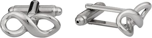 Infinity Cuff Links Forever Love Valentines Cufflinks in Silver for Husband Boyfriend with Travel Presentation Gift Box in Saudi Arabia