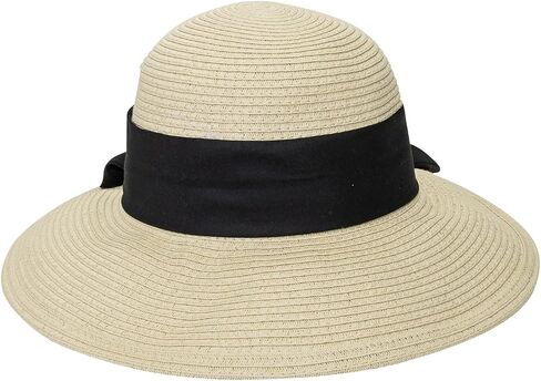 Floppy Sun Hat for Women - Summer Straw Wide Brim Beach Travel Foldable Hats in Saudi Arabia
